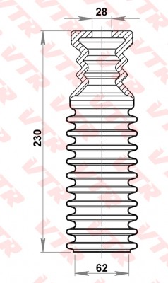 Пыльник амортизатора подвески NI2601R VTR