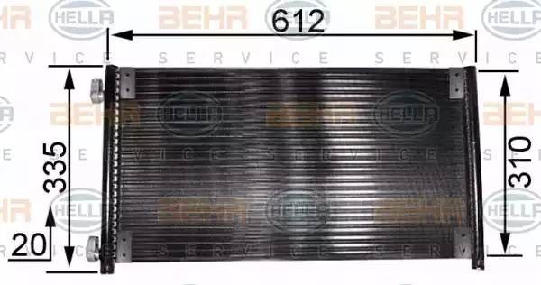 Конденсатор, кондиционер 8FC351038311 HELLA