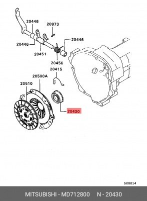 Подшипник выжимной сцепления MD712800 MITSUBISHI