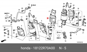 Деталь 18122R70A00 HONDA