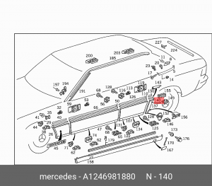 Деталь A 124 698 18 80 MERCEDES BENZ