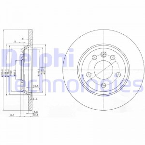 Тормозной диск BG3518 DELPHI