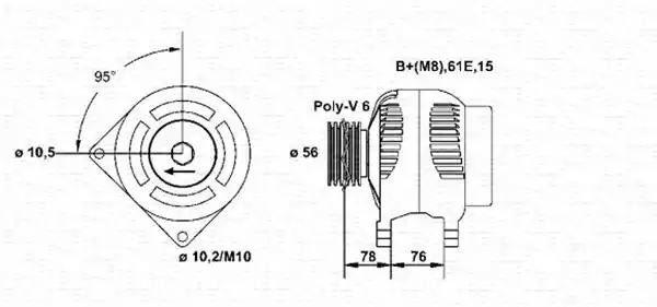 Генератор 943355051010 MAGNETI MARELLI
