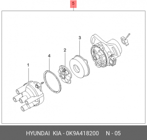 Провод датчика ABS 0K9A418200 HYUNDAI KIA
