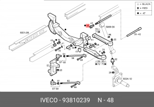 Кронштейн, подушки рычага 93810239 IVECO