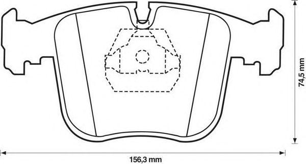 Комплект тормозных колодок, диско 571485B BENDIX JURID