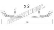 Комплектующие, колодки дискового тормоза KIT093 TRUSTING