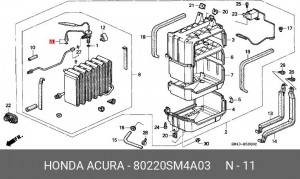 Расширительный клапан, кондиционер 80220SM4A03 HONDA