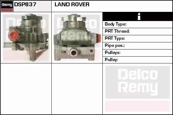 Гидравлический насос, рулевое управление DSP837 DELCO REMY