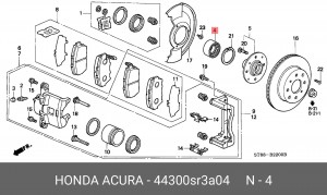Комплект подшипника ступицы колеса 44300-SR3-A04 HONDA