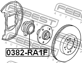 Подшипник ступицы колеса 0382-RA1F FEBEST