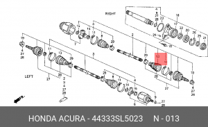 Пыльник ШРУСа 44333SL5023 HONDA
