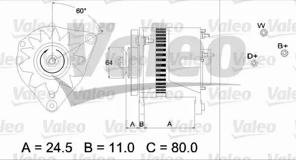 Генератор 437380 VALEO PHC