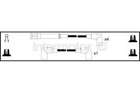 Ккомплект проводов зажигания 73892 STANDARD