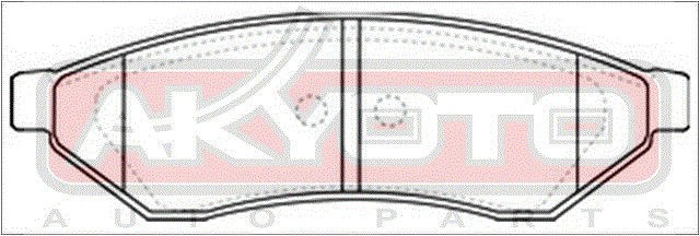 Колодки тормозные дисковые AKD-0375 AKYOTO