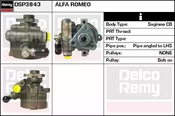 Гидравлический насос, рулевое управление DSP3843 DELCO REMY