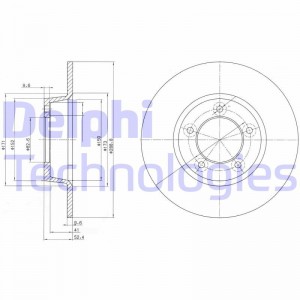 Тормозной диск BG2024 DELPHI
