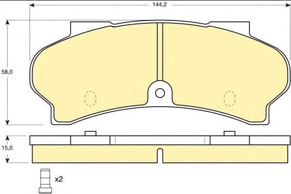 Комплект тормозных колодок, диско 6101643 GIRLING