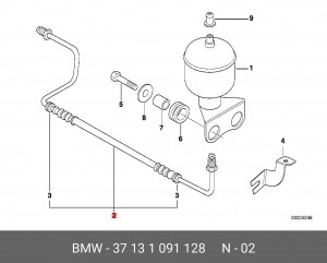 Шланг напорный 37 13 1 091 128 BMW