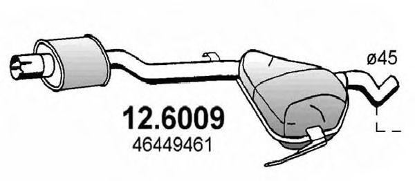Средний глушитель выхлопных газов 126009 ASSO