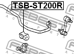Втулка стабилизатора TSB-ST200R FEBEST