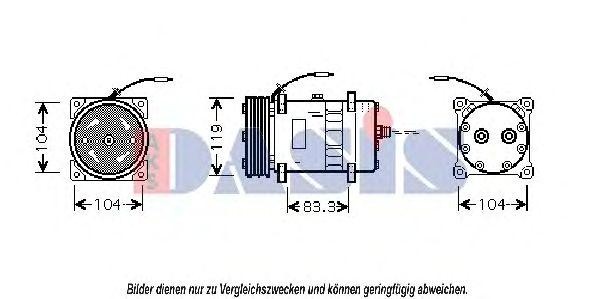 Компрессор, кондиционер 850488N AKS DASIS