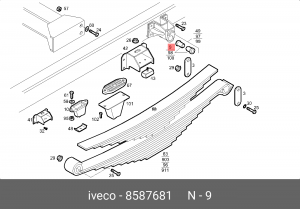 Втулка, серьга рессоры 8587681 IVECO