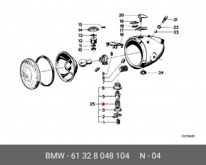 Пружина 61 32 8 048 104 BMW
