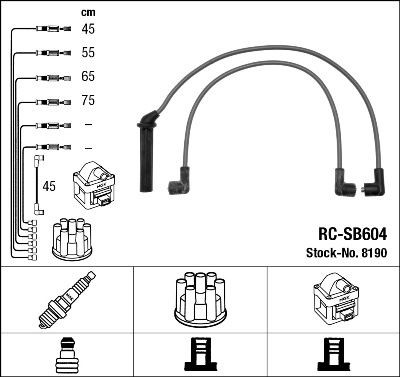 Ккомплект проводов зажигания 8190 NGK NTK