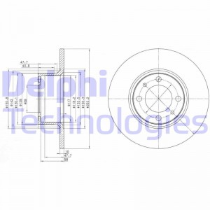 Тормозной диск BG2176 DELPHI