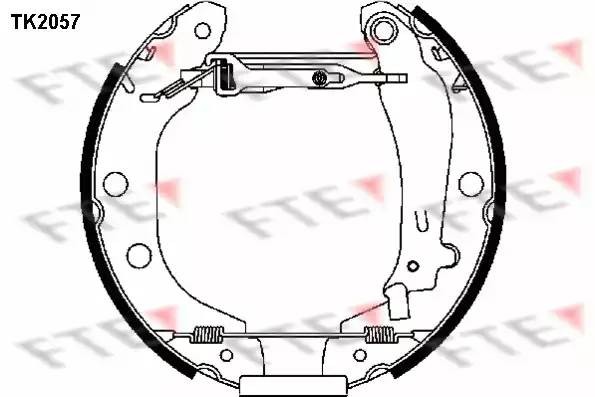 Комплект тормозных колодок TK2057 FTE