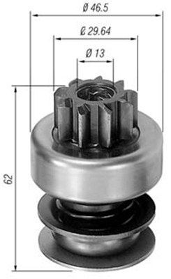 Ведущая шестерня, стартер 940113020036 MAGNETI MARELLI