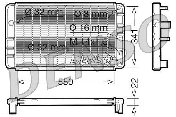 Радиатор, охлаждение двигател DRM33013 DENSO