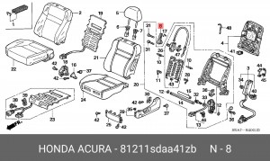 Деталь 81211SDAA41ZB HONDA