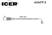Датчик износа тормозных колодок 610475E ICER