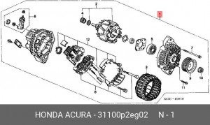 Генератор 31100P2EG02 HONDA