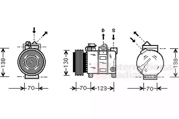 Компрессор, кондиционер 0100K016 VAN WEZEL