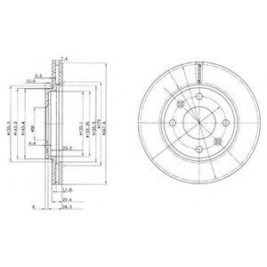Тормозной диск BG2444 DELPHI