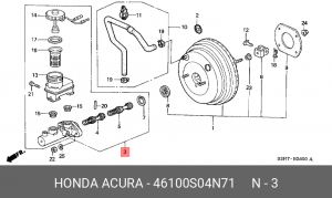 Главный тормозной цилиндр 46100S04N71 HONDA