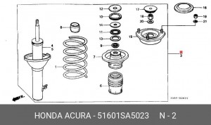 Амортизатор 51601SA5023 HONDA