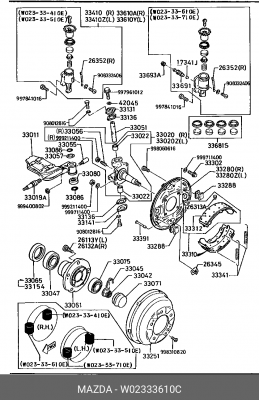 Колесный тормозной цилиндр W02333610C MAZDA