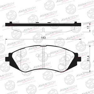 Колодки тормозные дисковые AV122 AVANTECH