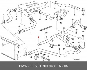 Прокладка 11 53 1 703 848 BMW