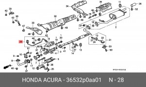 Лямбда-зонд 36532P0AA01 HONDA