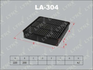 Фильтр воздушный LA-304 LYNXAUTO