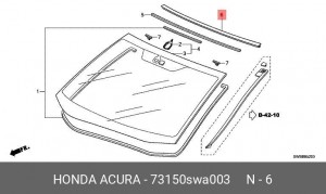 Молдинг стекла 73150SWA003 HONDA