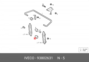 Подвеска, стабилизатор 93802631 IVECO