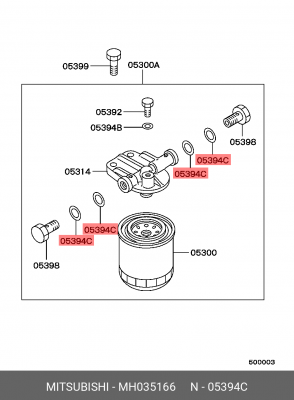 Прокладка, выпускной трубопровод MH035166 MITSUBISHI