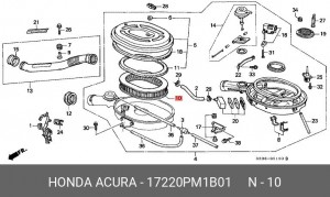 Воздушный фильтр 17220PM1B01 HONDA