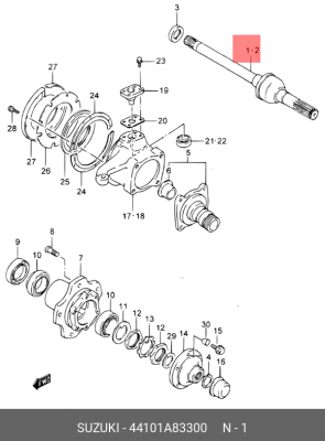 Шарнирный комплект, приводной вал 44101A83300 SUZUKI